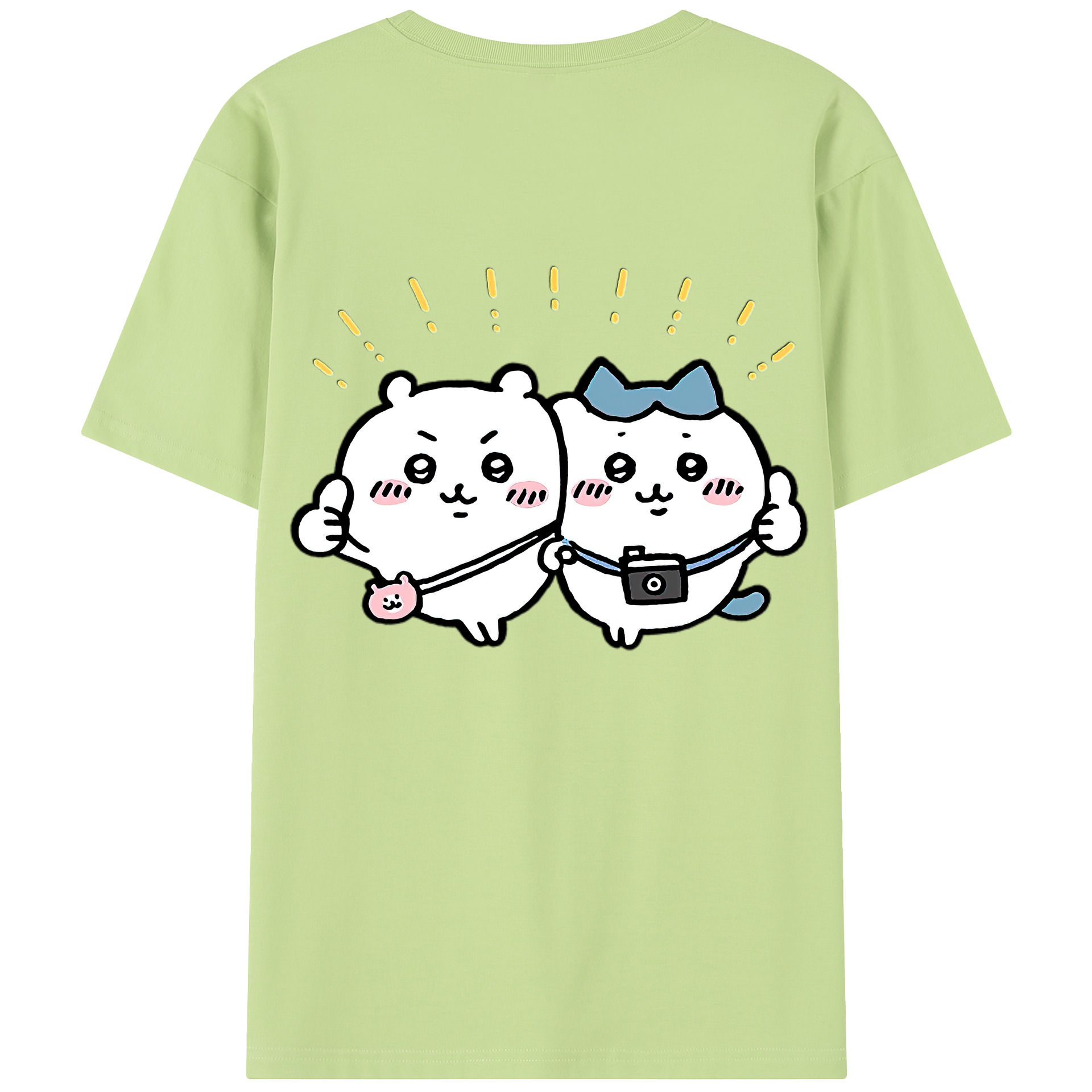 （画像用） ちいかわ ちいかわ Chii-kawa chiikawa 綿100％半袖Tシャツ（背面プリント）